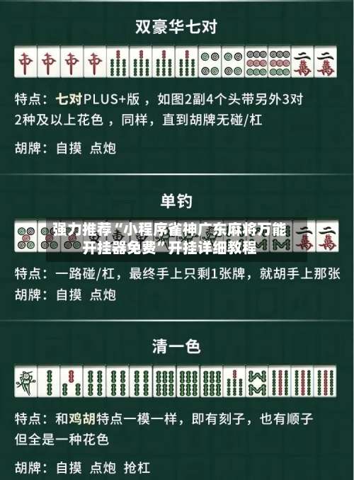 强力推荐“小程序雀神广东麻将万能开挂器免费”开挂详细教程-第2张图片