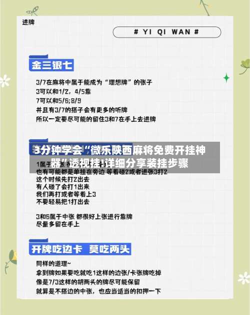 3分钟学会“微乐陕西麻将免费开挂神器”透视挂!详细分享装挂步骤-第2张图片