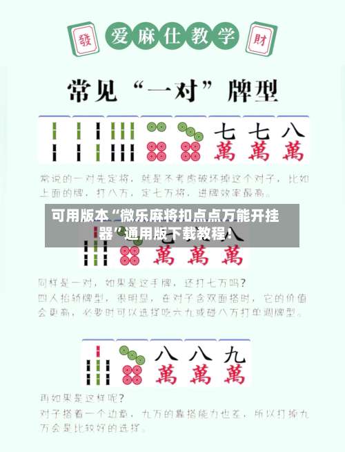 可用版本“微乐麻将扣点点万能开挂器	”通用版下载教程！-第2张图片