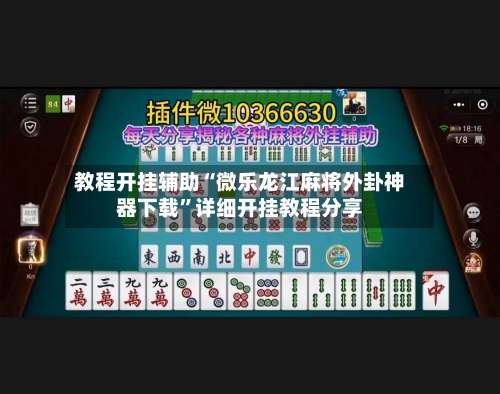 教程开挂辅助“微乐龙江麻将外卦神器下载”详细开挂教程分享-第1张图片