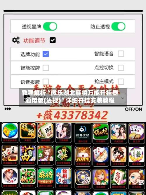 教程解析“微乐湖北麻将万能开挂器通用版(透视)”详细开挂安装教程-第1张图片