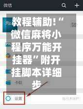 教程辅助!“微信麻将小程序万能开挂器”附开挂脚本详细步-第1张图片