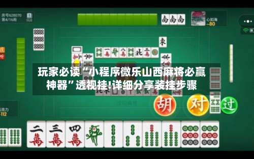 玩家必读“小程序微乐山西麻将必赢神器”透视挂!详细分享装挂步骤-第3张图片