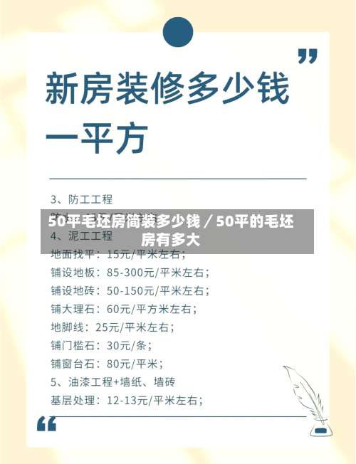 50平毛坯房简装多少钱/50平的毛坯房有多大-第2张图片