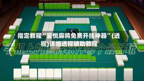 指定教程“星悦麻将免费开挂神器”(透视)详细透视辅助教程-第2张图片