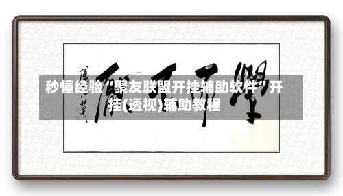 秒懂经验“聚友联盟开挂辅助软件	”开挂(透视)辅助教程-第2张图片