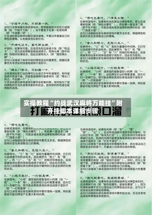 实操教程“约战武汉麻将万能挂”附开挂脚本详细步骤-第3张图片