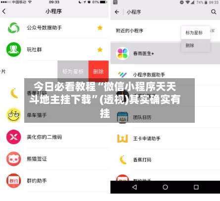 今日必看教程“微信小程序天天斗地主挂下载”(透视)其实确实有挂-第1张图片