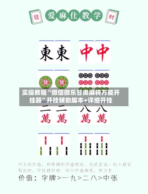 实操教程“微信微乐甘肃麻将万能开挂器	”开挂辅助脚本+详细开挂-第1张图片