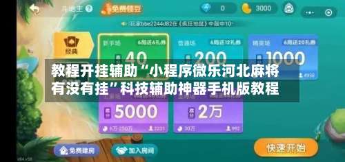 教程开挂辅助“小程序微乐河北麻将有没有挂”科技辅助神器手机版教程-第1张图片