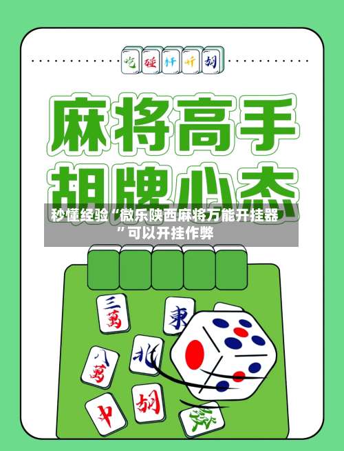秒懂经验“微乐陕西麻将万能开挂器”可以开挂作弊-第1张图片