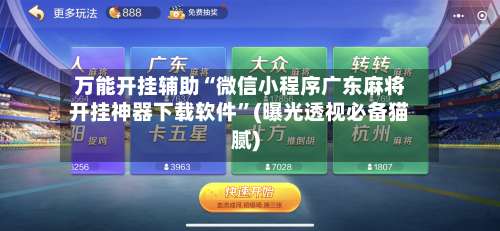 万能开挂辅助“微信小程序广东麻将开挂神器下载软件”(曝光透视必备猫腻)-第2张图片