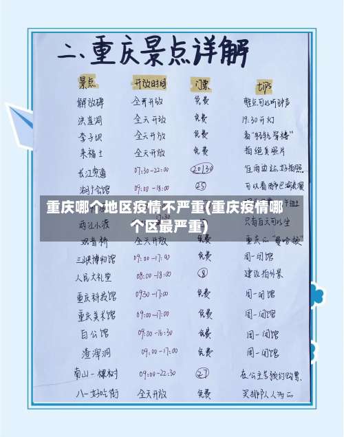 重庆哪个地区疫情不严重(重庆疫情哪个区最严重)-第2张图片