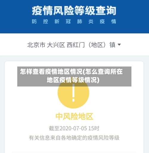 怎样查看疫情地区情况(怎么查询所在地区疫情等级情况)-第2张图片