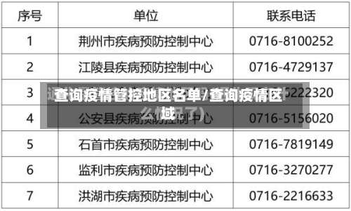 查询疫情管控地区名单/查询疫情区域-第2张图片