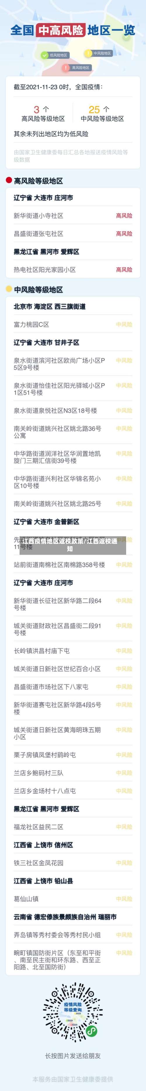 江西疫情地区返校政策/江西返校通知-第3张图片