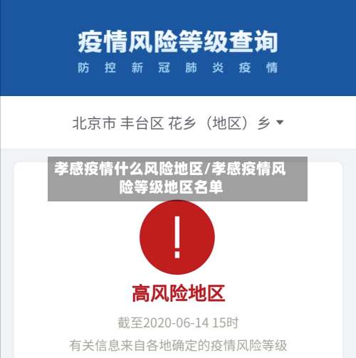 孝感疫情什么风险地区/孝感疫情风险等级地区名单-第1张图片