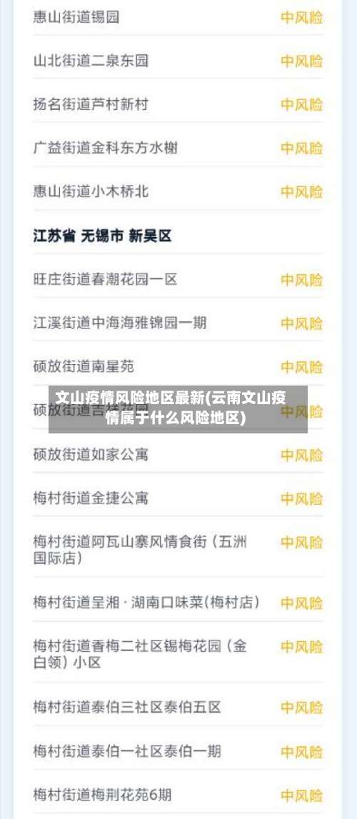 文山疫情风险地区最新(云南文山疫情属于什么风险地区)-第2张图片