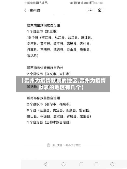 【贵州为疫情默哀的地区,贵州为疫情默哀的地区有几个】-第2张图片