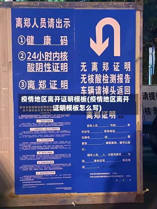 疫情地区离开证明模板(疫情地区离开证明模板怎么写)-第1张图片