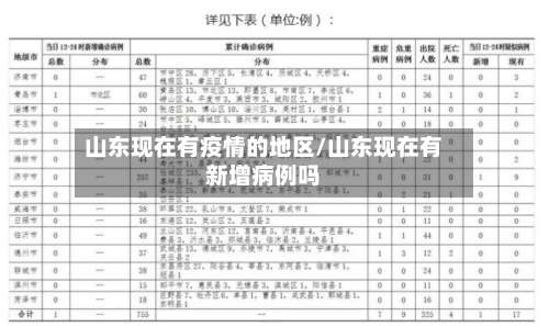 山东现在有疫情的地区/山东现在有新增病例吗-第2张图片