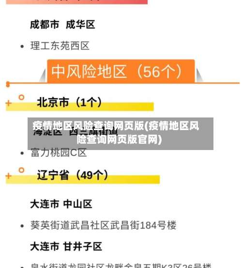 疫情地区风险查询网页版(疫情地区风险查询网页版官网)-第1张图片
