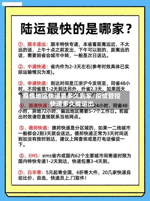 疫情地区快递要多久到家/疫情管控快递多久能运出-第1张图片