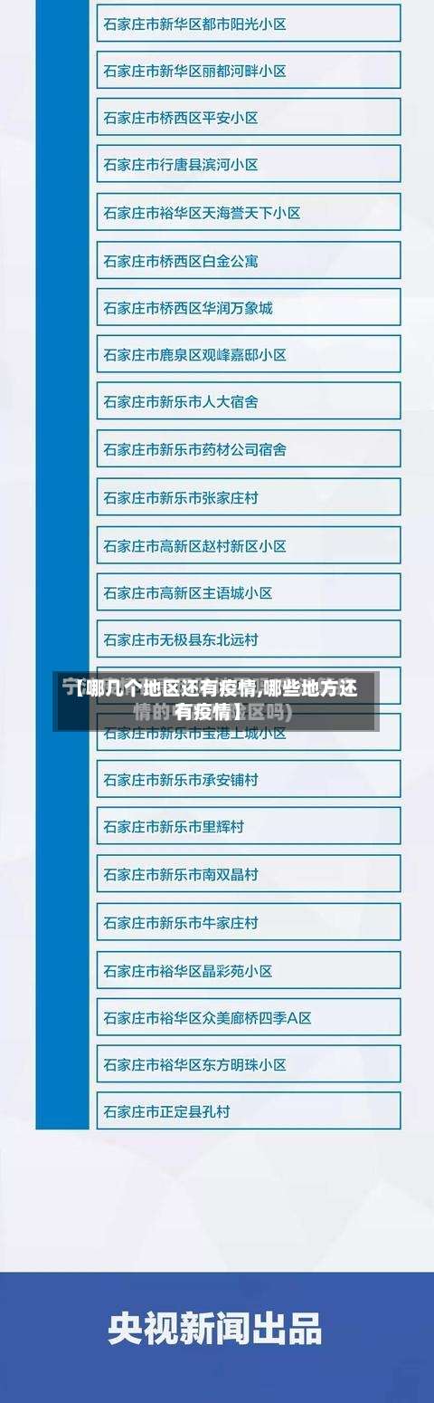 【哪几个地区还有疫情,哪些地方还有疫情】-第2张图片