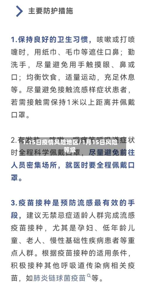 1.15日疫情风险地区/1月15日风险等级-第2张图片