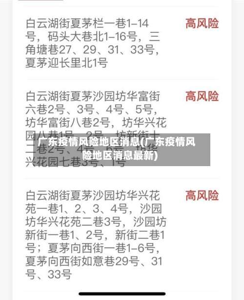 广东疫情风险地区消息(广东疫情风险地区消息最新)-第1张图片