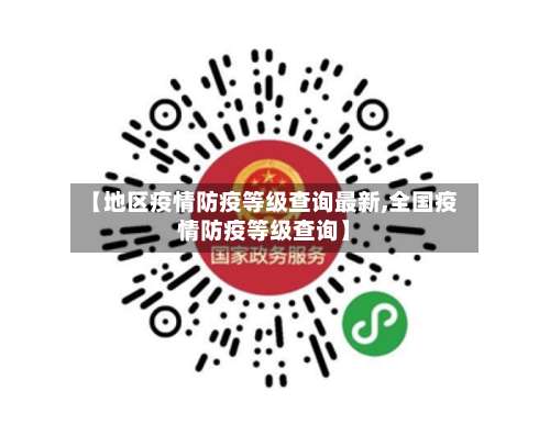 【地区疫情防疫等级查询最新,全国疫情防疫等级查询】-第1张图片