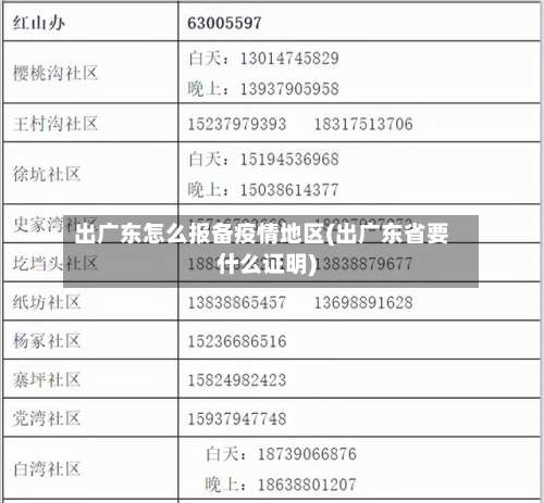 出广东怎么报备疫情地区(出广东省要什么证明)-第3张图片