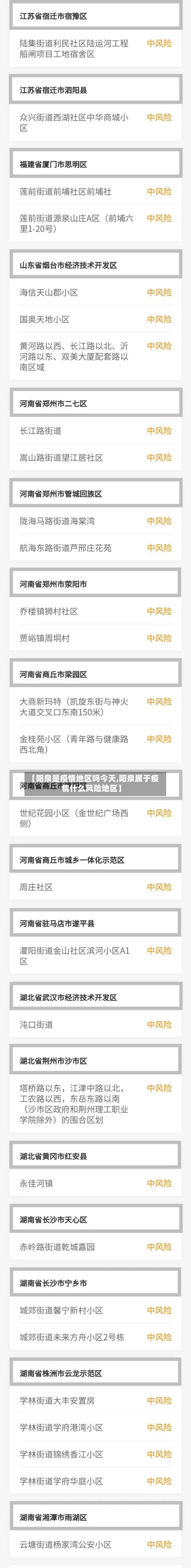 【阳泉是疫情地区吗今天,阳泉属于疫情什么风险地区】-第1张图片