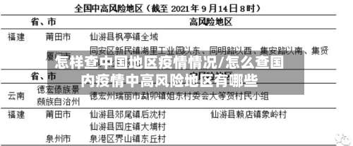 怎样查中国地区疫情情况/怎么查国内疫情中高风险地区有哪些-第2张图片