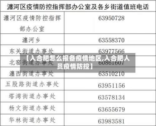 【入合肥怎么报备疫情地区,入合肥人员疫情防控】-第1张图片