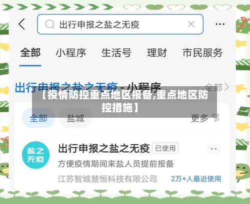 【疫情防控重点地区报备,重点地区防控措施】-第1张图片