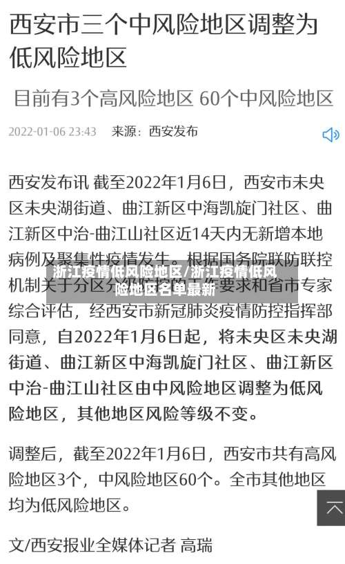 浙江疫情低风险地区/浙江疫情低风险地区名单最新-第1张图片