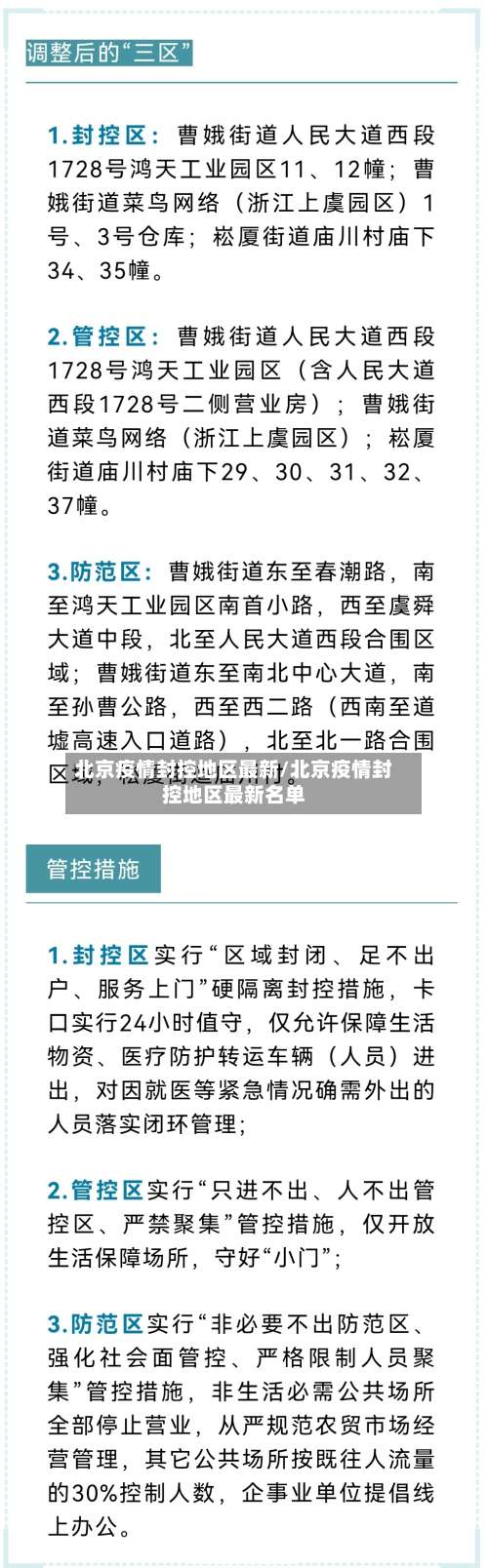 北京疫情封控地区最新/北京疫情封控地区最新名单-第1张图片