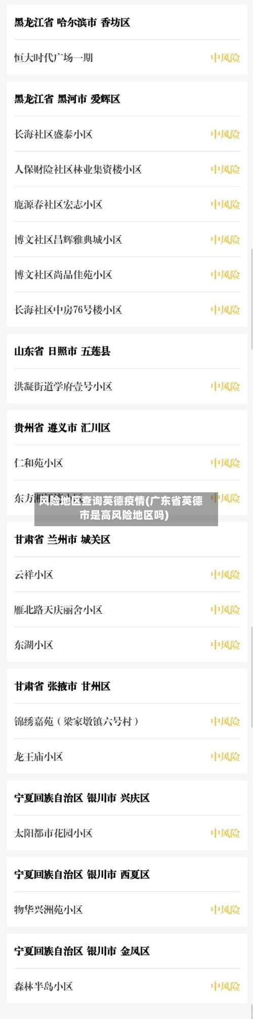 风险地区查询英德疫情(广东省英德市是高风险地区吗)-第2张图片