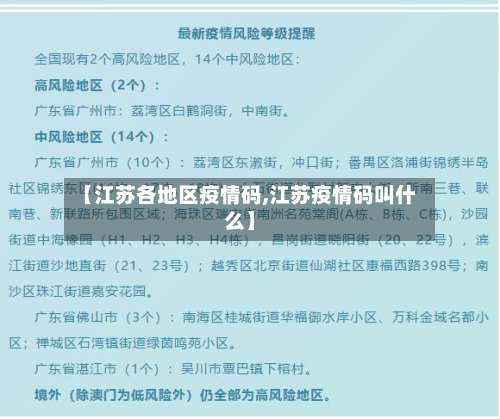 【江苏各地区疫情码,江苏疫情码叫什么】-第3张图片