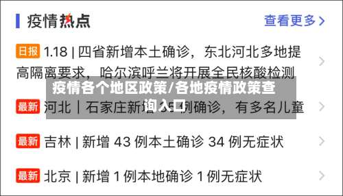 疫情各个地区政策/各地疫情政策查询入口-第2张图片